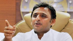 Lucknow : Uttar Pradesh Chief Minister Akhilesh Yadav while addressing the press conference at CM's office in Lucknow on Thursday. PTI Photo by Nand Kumar (PTI10_16_2014_000050B)