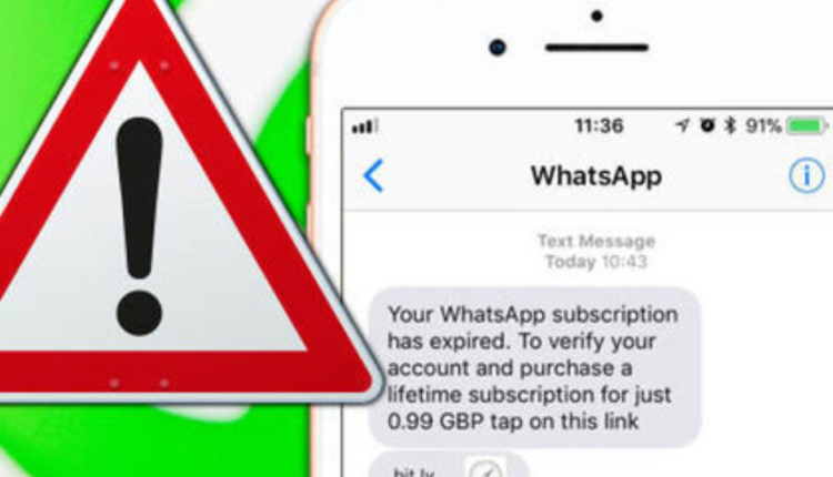 WhatsApp and SMS scam